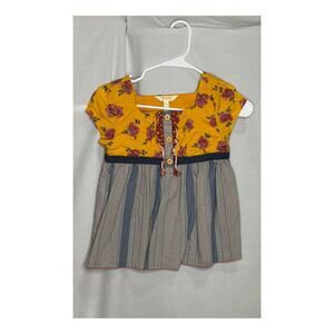 Matilda Jane Joanna Gaines Floral Striped Top Girls 8